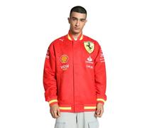 PUMA Scuderia Ferrari Men's 2024 Team Varsity Jacket Burnt Red - Size: Medium