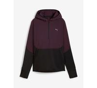 Puma Seasons Microfleece Hybrid Sweatshirt, Purple Black, Women - L