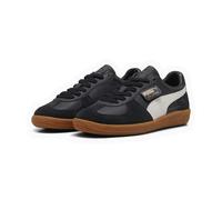 Puma Unisex Palermo Leather Trainers, Puma Black-Feather Gray-Gum, Size 5, Women Puma Black-Feather Gray-Gum
