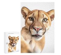 Puma Selfie Decorative Wooden Puzzle, 1000 PCS - Mindful Gift for Adults, for Relaxing Solo Or Group Play