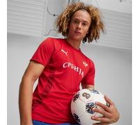 PUMA Serbia Men's Pre-Match Football Jersey, Dark Cherry/Intense Red, size Large