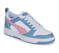 PUMA Rebound V6 LO JR Sneaker, White-Poised Pink-Cool Blue, 6 UK