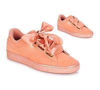 Puma Shoes (Trainers) WN SUEDE HEART SATIN.DUSTY in Orange 3.5