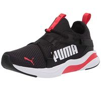 PUMA Shoes Unisex Child Softride Rift Slip on Sneaker, Black/High Risk Red, 6.5 Big Kid US, 5.5 UK