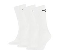 PUMA Unisex Short Crew Socks 3 Pack, White, size 12-14
