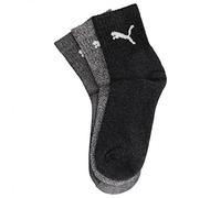 Puma Short Crew Sports Socks (Pack of 3) - Anthracite Grey, 2.5-5 UK (35-38)