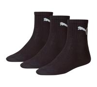 Puma Short Crew Sports Socks (Pack of 3) - Black, 2.5-5 UK (35-38 )