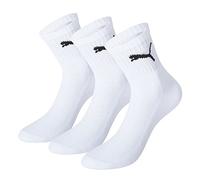 Puma Short Crew Sports Socks (Pack of 3) - White, 12-14 UK (47-49)