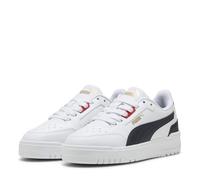 PUMA Shuffle Downtown LO JR Sneaker, White-New Navy-for All TIME RED, 3.5 UK