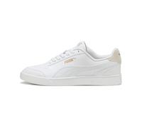 PUMA Unisex Puma Shuffle Sneakers, Puma White-Puma White-Puma Team Gold, 13 UK