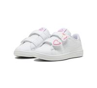 Puma Girls Smash 3.0 Badges V Trainers White/Rose 1