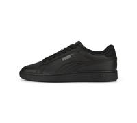 PUMA Smash 3.0 Leather Sneakers Youth, Black/Shadow Grey, size 3.5