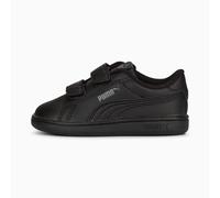 PUMA Smash 3.0 Leather V Sneakers Baby, Black/Shadow Grey, size 4
