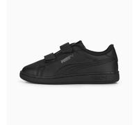 PUMA Smash 3.0 Leather V Sneakers Kids, Black/Shadow Grey, size 2