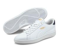 Puma Smash V2 L Unisex Sneaker Trainers - White White-Peacoat Team Gold Size 9