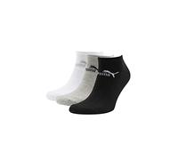 Puma Sneaker Invisible Sneaker Boot Socks (Pack of 3) - Grey/White/Black, EU-35-38