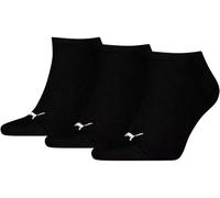 PUMA Unisex Sneaker Plain Sock, Black-New, 35-38 (Pack of 3)