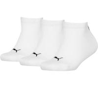 PUMA Unisex Sneaker Plain Sock, White-New, 35-38 (Pack of 3)