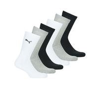 PUMA Unisex Cushioned Crew Socks (6 Pair Pack) grey combo, 2.5-5
