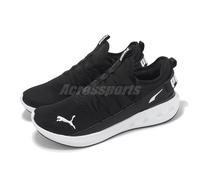 PUMA Unisex SOFTRIDE Carson Fresh Road Running Shoe, Black Black White, 8.5 UK