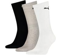 PUMA Unisex Crew Socken, White / Grey / Black, 42 UK