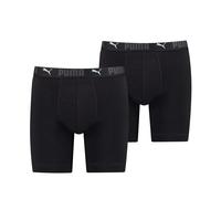 Puma Sports Cotton 2 Pack Long Boxers - Black