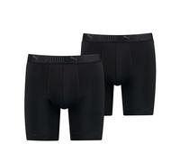Puma Sports Microfiber 2 Pack Long Boxers - Black