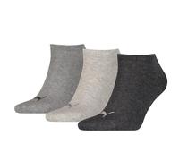 PUMA 261080001 UK 12-14 Unisex Sneaker Socks (3 Pair Pack) Anthrci/L Mel Grey/M Mel Grey