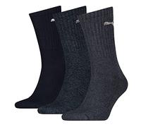 Puma Sports Socks Unisex Crew (3 Pair Pack), White/Grey/Black, 6-8 UK