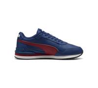PUMA ST Runner v4 L 39906824 Men's Trainers, Classic Leather Sports Shoes with Soft Cushioning, Comfortable Casual Shoes, Blue Jewel Team Shelf Red, 10 UK
