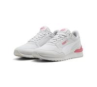 PUMA ST Runner v4 Mesh Children's Trainers, Feather Grey White Magic Rose Pink, 3.5 UK