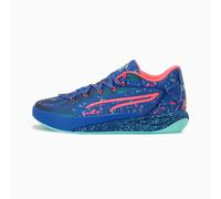 PUMA Stewie 4 Night Vision Basketball Shoes Women, Vivid Blue/Electric Peppermint, size 6