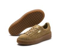 PUMA Suede Platform Damen Sneaker Oatmeal-Gold 5.5