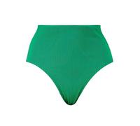 Puma Swim Women's Ribbed High Waist Briefs 1P, Green/Black, M