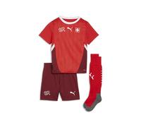 Puma Childrens Unisex Youth Switzerland Football 2024 Home MiniKit - Red - Size 2-3Y