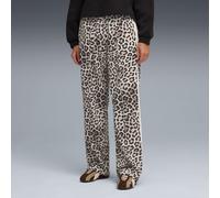 PUMA T7 Leo Luxe All-Over Print Straight Pants Women, Alpine Snow/Ice Coffee, size XL