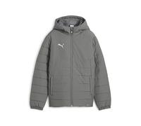 PUMA teamADDITIONS Hooded Padded Jacket Jr, 152, Flat Medium Gray Silver