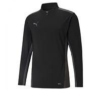 PUMA teamCUP 14 Zip Top,Puma Black-smoked Pearl-asphalt,L