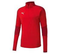 PUMA Teamfinal 21 Training 1/4 Zip Top Pullover - Red-Chili Pepper, Small