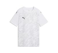PUMA teamFINAL Graphic Jersey Jr, 152 White Black-Feather Gray