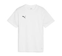 PUMA Unisex Teamgoal Jersey Jr Tee, Puma White-puma Black-Feather Gray, 152 EU