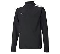 PUMA teamLIGA 1/4 Zip Top Jr Sweater Unisex Kids, Puma Black-Puma White, 140