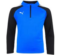 PUMA Unisex Kids teamLIGA 14 Zip Top Jr Sweater, Electric Blue Lemonade-puma Black, 116