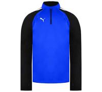 Puma TeamLiga Mens Long Sleeve 1/4 Zip Up Blue Football Top 657236_02