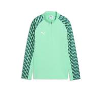 PUMA teamLIGA26 Training 1/4 Zip Top Jr Sweat Jackets, 164, Mint Jelly White-Emerald Ice