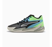 PUMA The Dagger Basketball Shoes Unisex, Black/Bright Aqua/Green Glare, size 8.5