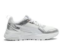 PUMA Women's Trinity 2 Metallic Whisper Sneakers, White Silver Feather Gray Metallic, 5 UK
