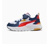 PUMA Trinity Lite Sneakers Kids, White/Fierce Red/Persian Blue, size 2.5