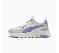PUMA Trinity LITE JR Sneaker, White-Lavender Alert-Glacial Gray, 4 UK