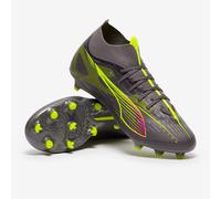 Puma Unisex Ultra 5 Match+ Firm Ground/Artifical Ground Football Boots, Matte Aged Silver-Yellow Alert-Puma Aged Silver, 5.5 UK